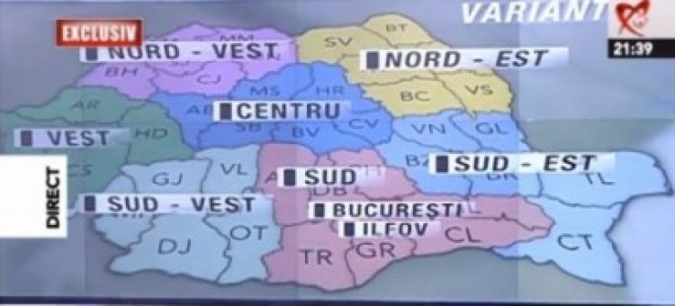 Iată cum arată REGIONALIZAREA României în varianta USL. Constantinescu şi Mitrea, posibili guvernatori pentru regiunea Sud-Est